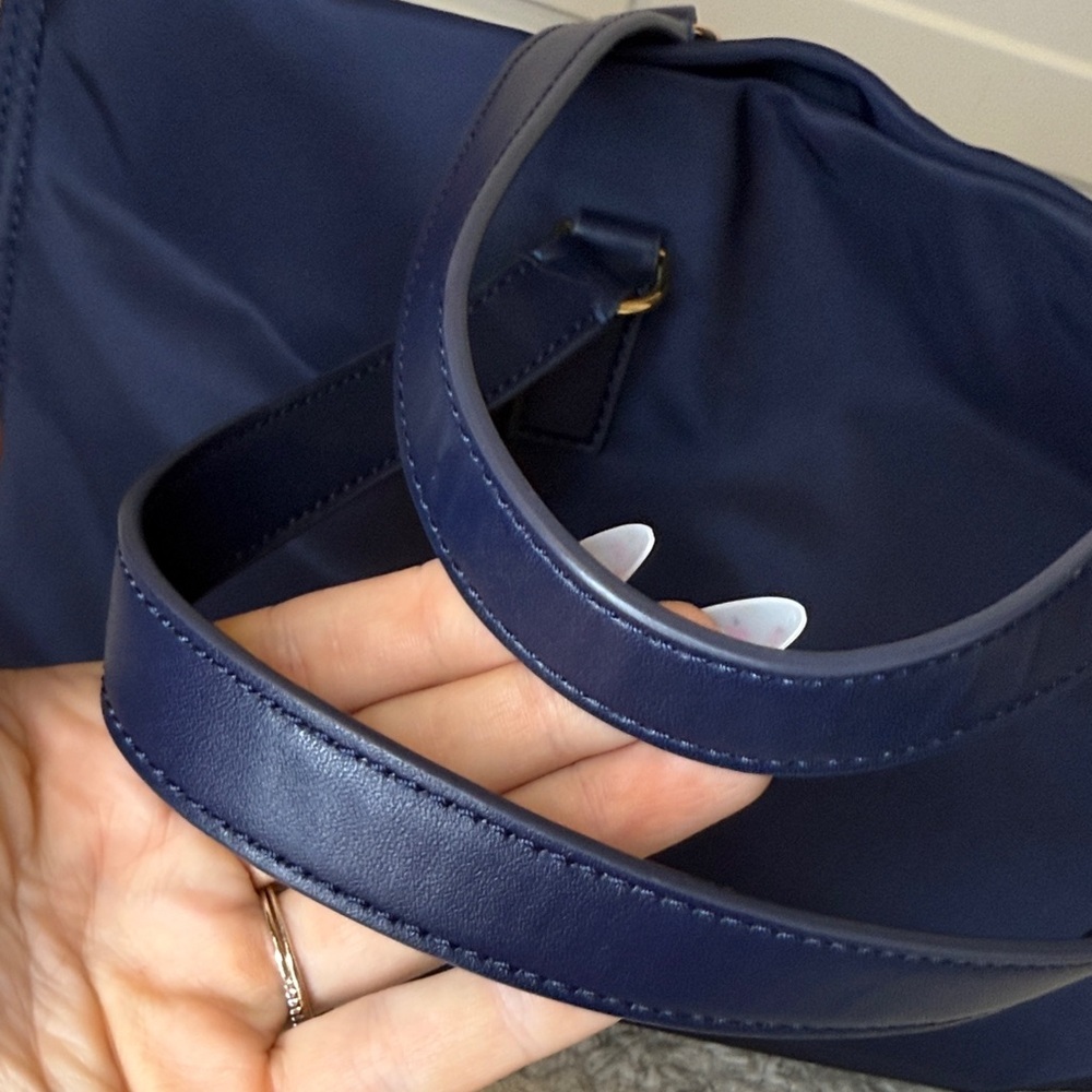 NWOT Tory Burch Midnight Blue Ella Nylon Tote - Picture 3 of 13